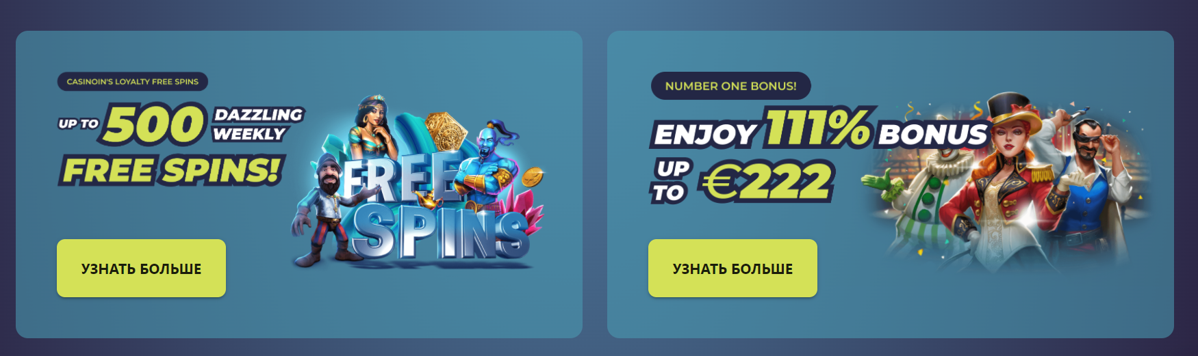 Бонусная программа Casinoin