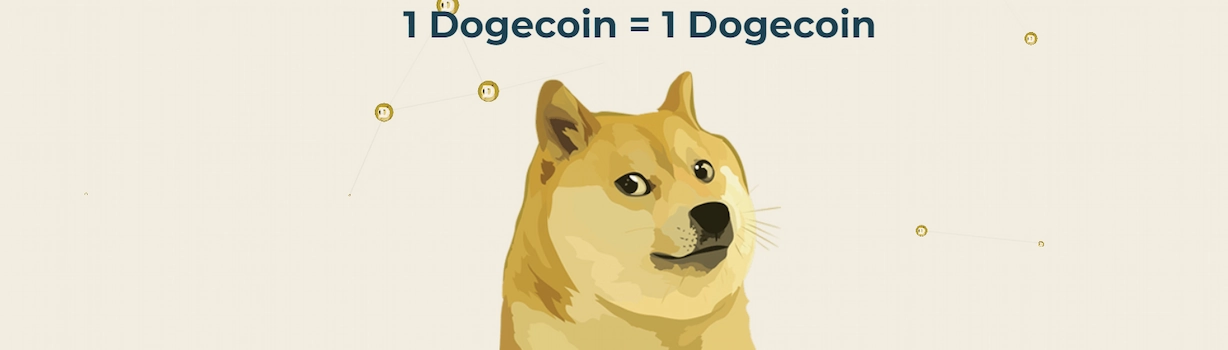 Символ Dodgecoin на светлом фоне